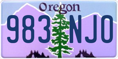 OR license plate 983NJO