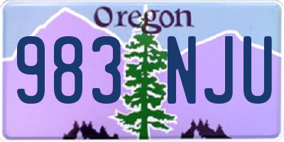 OR license plate 983NJU