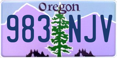 OR license plate 983NJV