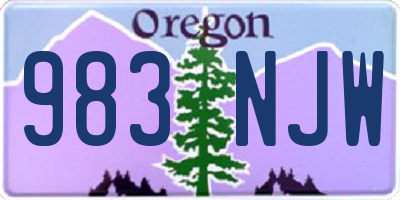 OR license plate 983NJW