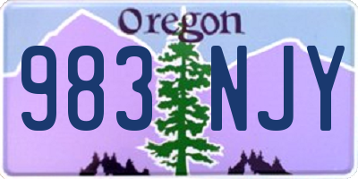 OR license plate 983NJY