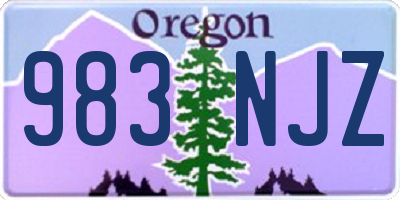 OR license plate 983NJZ
