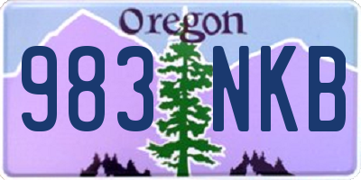 OR license plate 983NKB