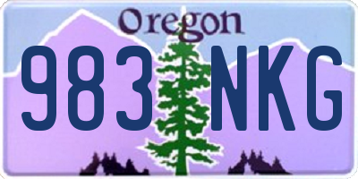 OR license plate 983NKG