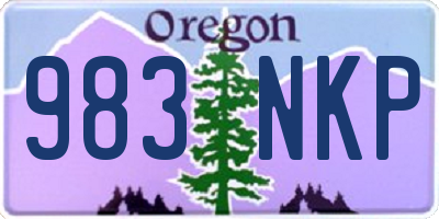 OR license plate 983NKP