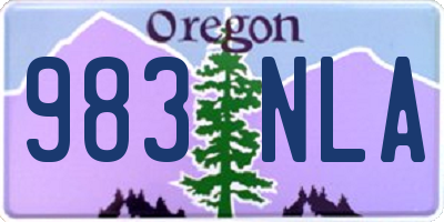 OR license plate 983NLA