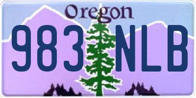 OR license plate 983NLB