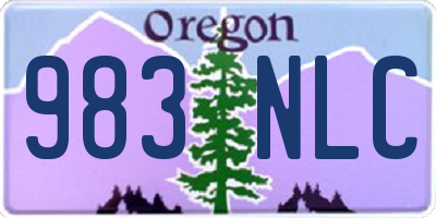OR license plate 983NLC
