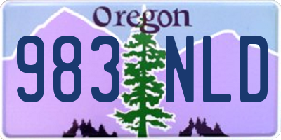 OR license plate 983NLD