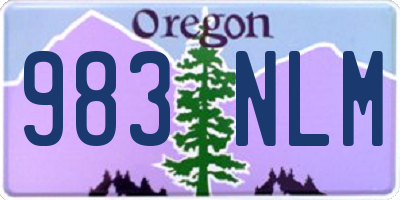 OR license plate 983NLM