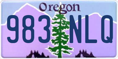 OR license plate 983NLQ