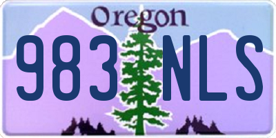 OR license plate 983NLS