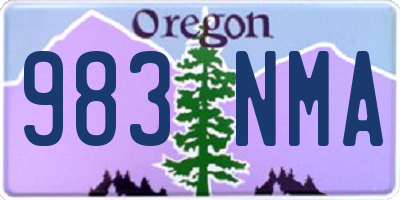OR license plate 983NMA