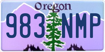 OR license plate 983NMP