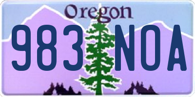 OR license plate 983NOA
