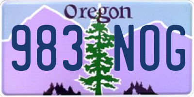 OR license plate 983NOG