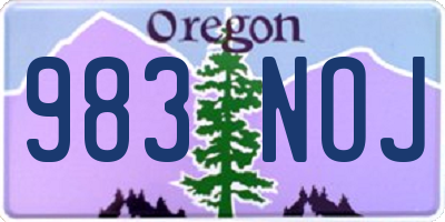 OR license plate 983NOJ