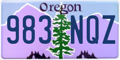 OR license plate 983NQZ