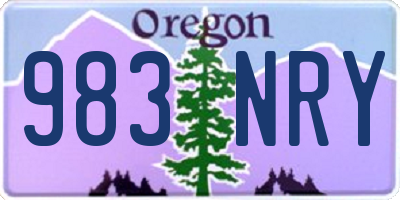 OR license plate 983NRY