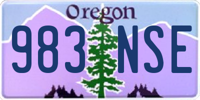OR license plate 983NSE