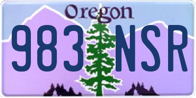 OR license plate 983NSR