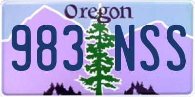OR license plate 983NSS