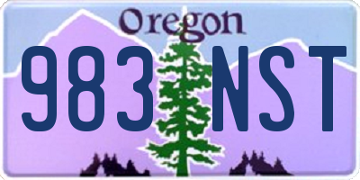 OR license plate 983NST