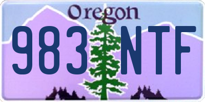 OR license plate 983NTF