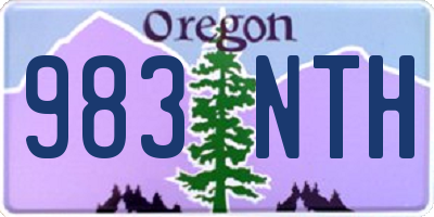 OR license plate 983NTH