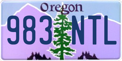 OR license plate 983NTL