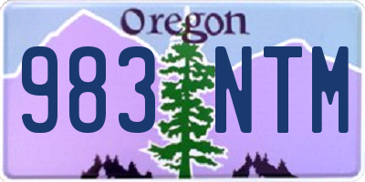 OR license plate 983NTM