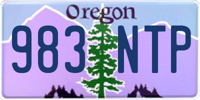 OR license plate 983NTP