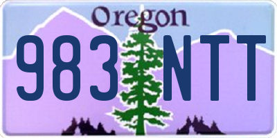 OR license plate 983NTT