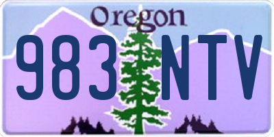 OR license plate 983NTV