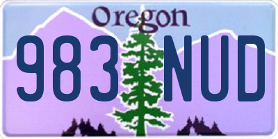 OR license plate 983NUD