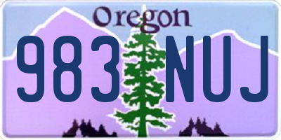 OR license plate 983NUJ