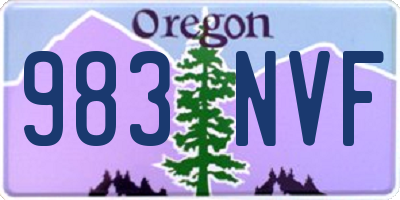 OR license plate 983NVF