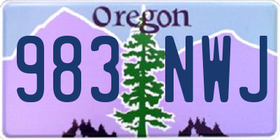 OR license plate 983NWJ