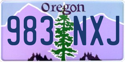 OR license plate 983NXJ