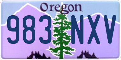 OR license plate 983NXV