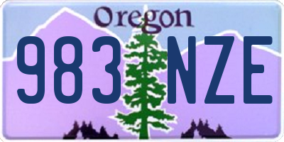 OR license plate 983NZE