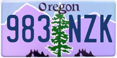 OR license plate 983NZK