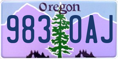 OR license plate 983OAJ