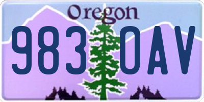 OR license plate 983OAV