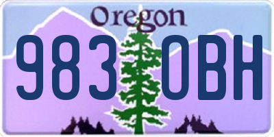 OR license plate 983OBH