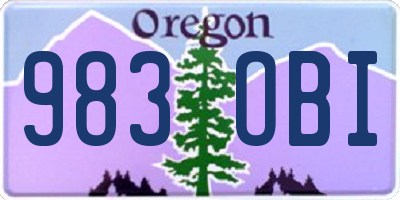 OR license plate 983OBI