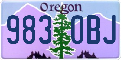 OR license plate 983OBJ