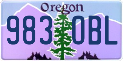 OR license plate 983OBL