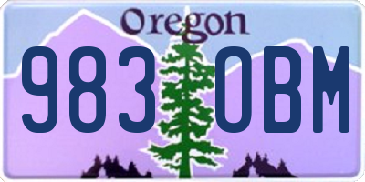 OR license plate 983OBM