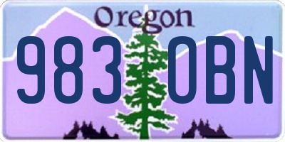 OR license plate 983OBN